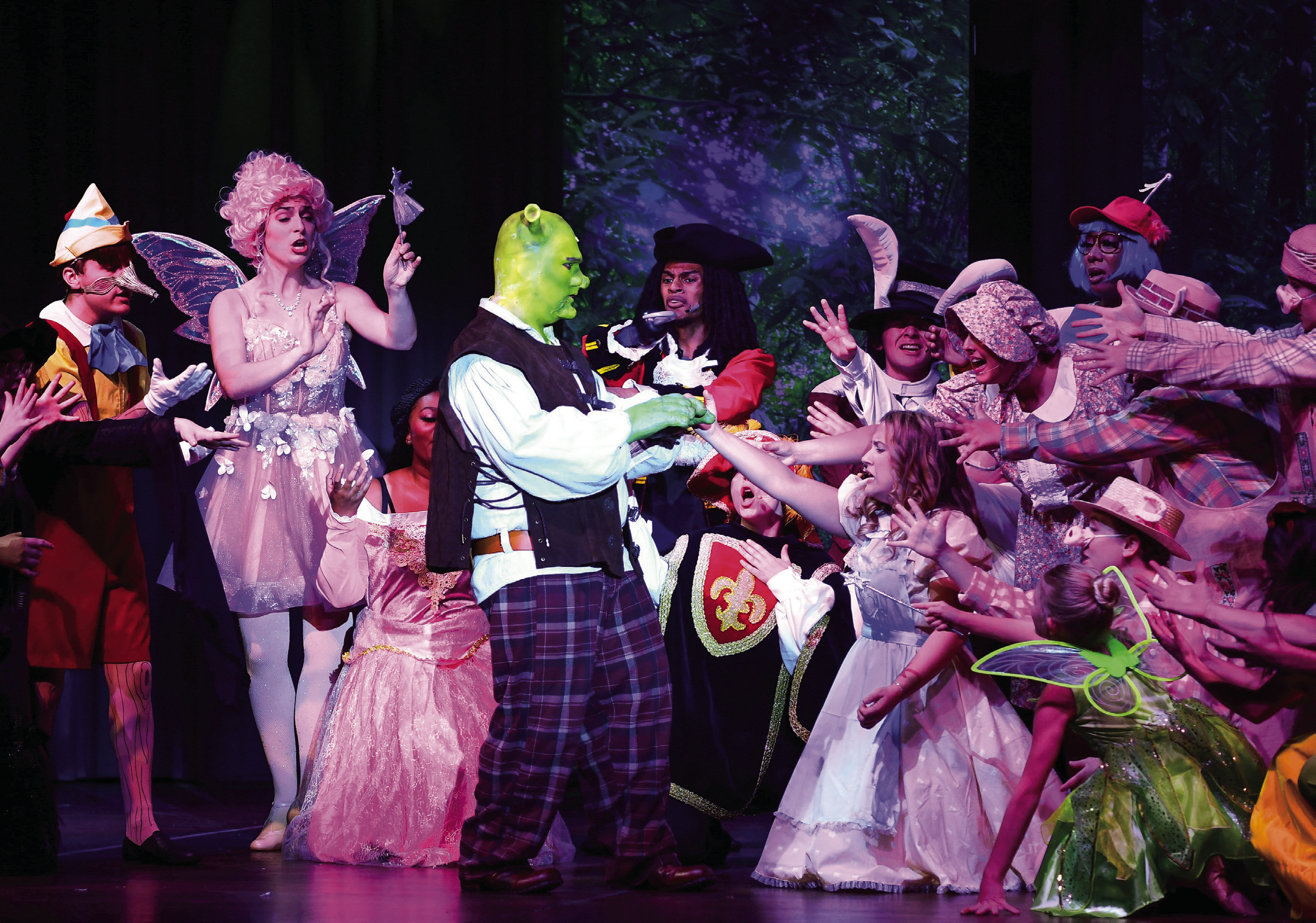 Shrek the Musical remains at The Plaza through this coming weekend with evening shows July 16-18, plus matinee performances July 17 and 19. Visit plazacenter.org for tickets and times. SEE STORY AND MORE PHOTOS >> PAGE C1 IAN TOCHER/Staff