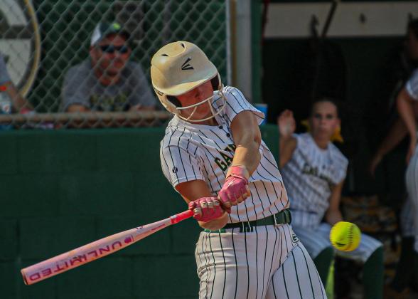 Lily Arthur takes a swing at the plate for Gatewood as the Gators continue their strong start to the season. Arthur has helped lead the way both at the plate and in the circle during Gatewood’s three-game winning streak. TREY NORRIS/Staff