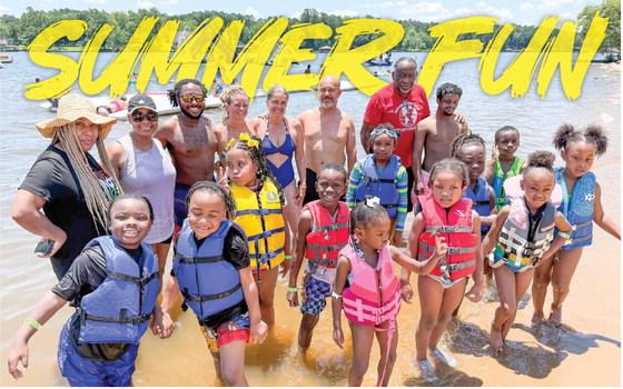 Supported by Mothers Against Crime parents and volunteers, about 100 local kids enjoyed a few hours of fun Saturday, on the water at Putnam County’s Oconee Springs Park. IAN TOCHER/Staff