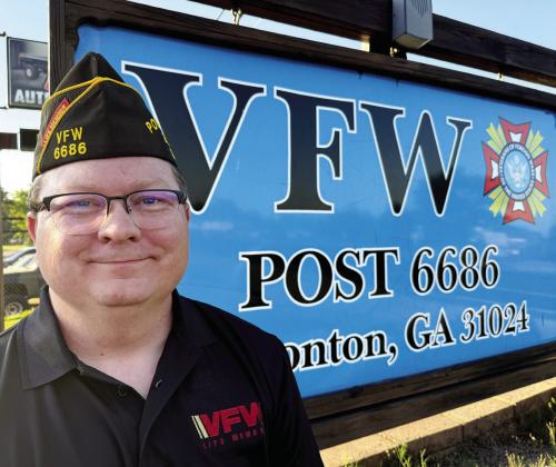 Post 6686 Commander Brian Alliston is bringing new ideas and plans to the Eatonton veterans’ institution, including a planned move from its current location, potentially to southern Putnam County. IAN TOCHER/Staff