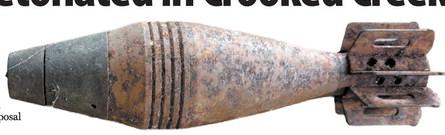 One of two mortar rounds that were discovered on hoarder property on Clubhouse Road. CONTRIBUTED/ Sheriff Sills