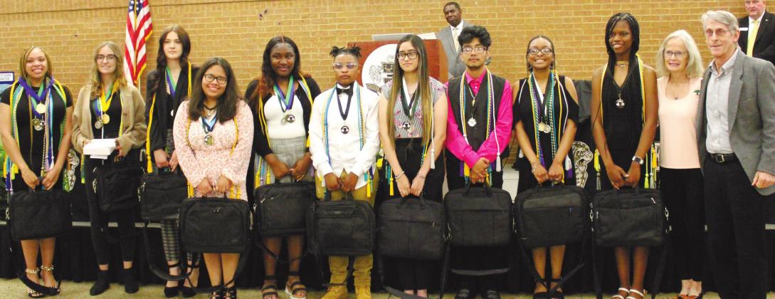Top 10 graduates received laptops from Thillen Education Foundation