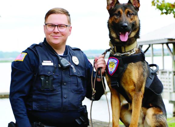 Eatonton Police Department officer and K9 handler Jeremy McClure and K9 Tik are ready to serve their community. CONTRIBUTED