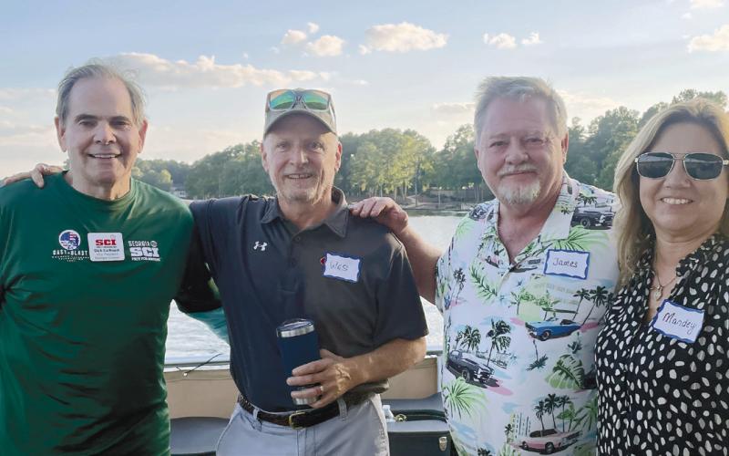 Dick Caillouet, vice president of Georgia SCI (left) and Glasslined Technologies CEO James Lakeman (third from left) served as co-hosts to the inaugural Wounded Veterans Cast and Blast event. CONTRIBUTED