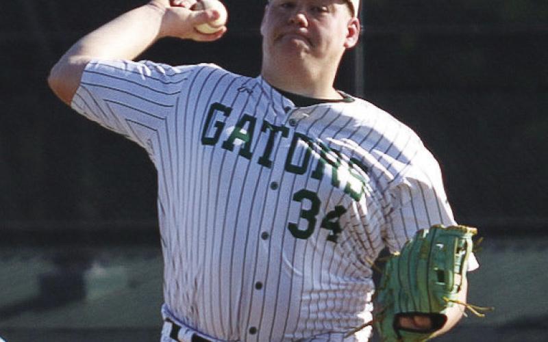 Jayden Moss pitched 6.1 innings last Tuesday, striking out seven batters, and also collected three hits and two RBIs in the same game against the Broncos. TREY NORRIS/Staff