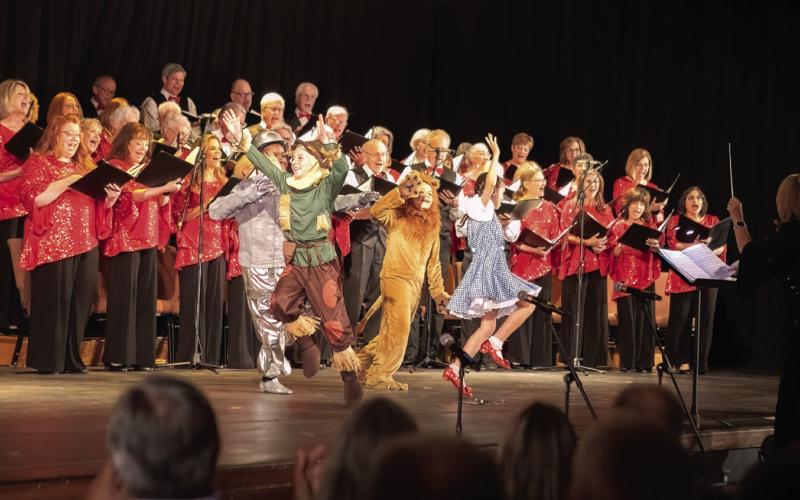 From The Wiz, featuring The Arts Barn dancers, the chorus performed “Ease on Down the Road.” LEIGH LOFGREN/Staff