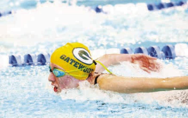 Chomiak participated in the to the 50-yard freestyle and 100-yard backstroke finals. CONTRIBUTED