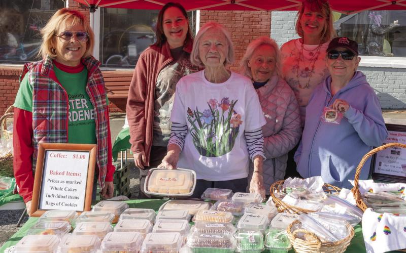 Ladies of the Union Point Garden Club with their baked goods for sale. LEIGH LOFGREN/Staff