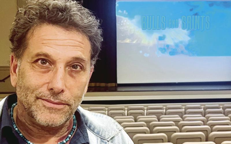 Filmmaker Rodrigo Dorfman spent seven years writing, shooting, and editing “Bulls and Saints,” his heartfelt film about migrant workers longing to return to their Mexican homeland. IAN TOCHER/Staff