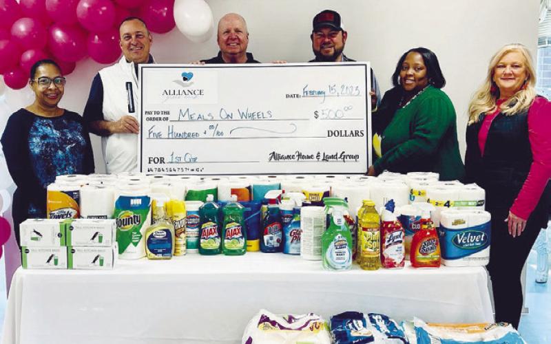 Alliance Home &amp; Sales donates $500 to Meals on Wheels. CONTRIBUTED