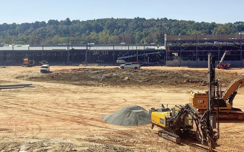 Work is well underway on the expansive Ralin Construction site behind Putnam County Middle School alongside Hwy. 16 heading east out of Eatonton. IAN TOCHER/Staff