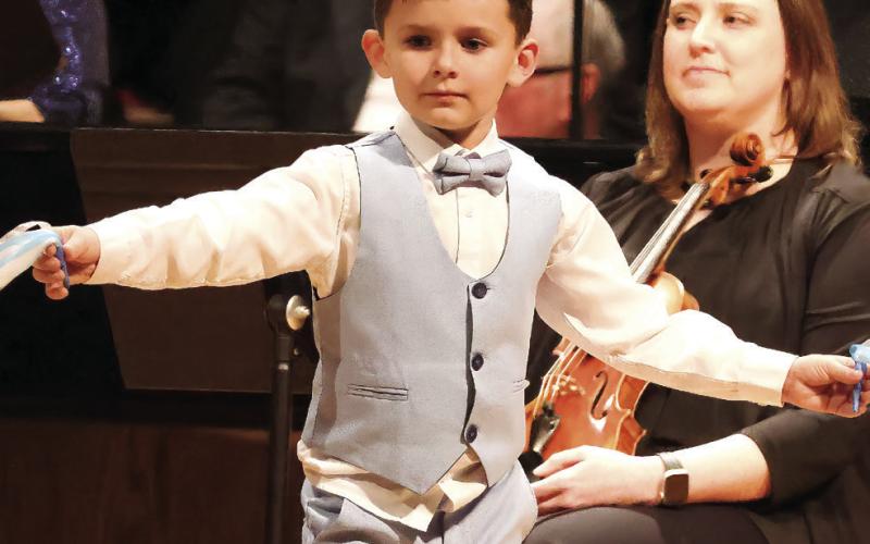 Adam DeBiasi from the Art Barn dances during ‘The Snowflake.’