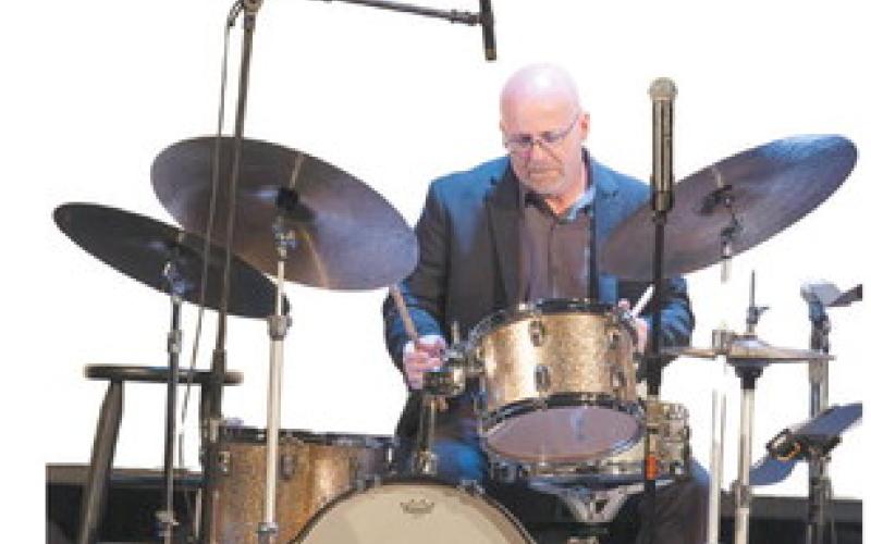 JLP drummer and event narrator Justin Varnes