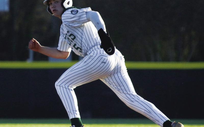 Gatewood’s Brady Haley had one hit, two RBIs, and three runs scored against CFCA last Tuesday in Eatonton. TREY NORRIS/Staff