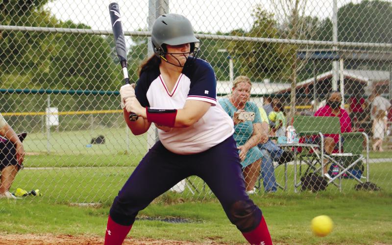 Kaydence Hodge demonstrates how patience was key at the plate in Tuesday’s win over Lainey High.