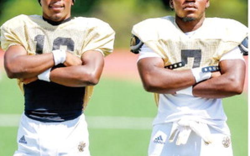 Greene County seniors Kalil Dorsey (left) and JaQuez Hull (right) will be key contributors for the Tigers in 2026. LANCE McCURLEY/Staff