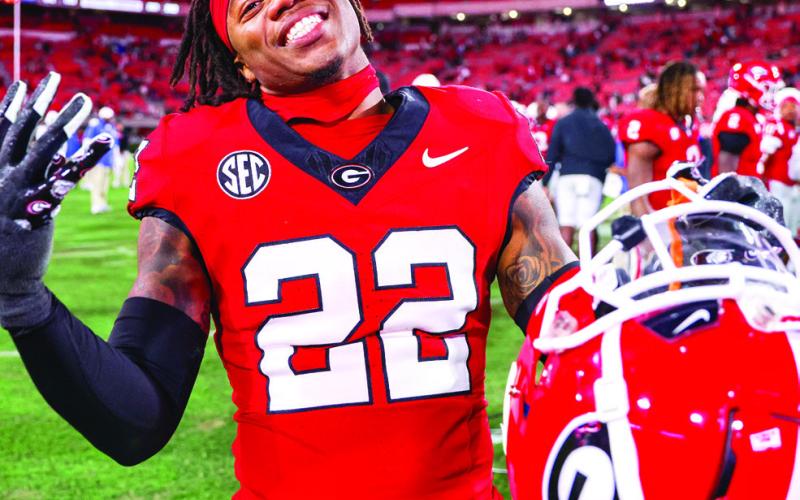 Georgia defensive back Javon Bullard (22) after Georgia’s game against Kentucky on Dooley Field at Sanford Stadium in Athens, Ga., on Saturday, Oct. 7, 2023. (Tony Walsh/UGAAA)
