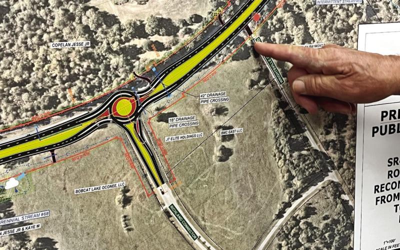 The plans for widening Highway 44 now include six roundabouts, with the addition of one at the intersection with the Richland Connector. MARK ENGEL/Staff
