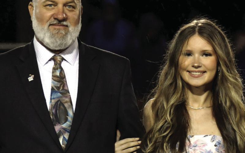Emily Ninnemann, daughter of Andrew and Dana Ninnemann, was escorted by her dad.