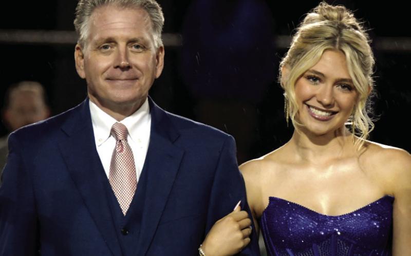 Sophia Gailey, daughter of Michael and Laura Gailey, was escorted by her dad.