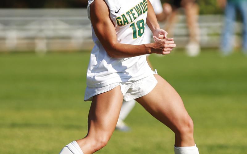 Senior Natalie Sills (18) has been a key piece to Gatewood’s success this season. LANCE McCURLEY/Staff