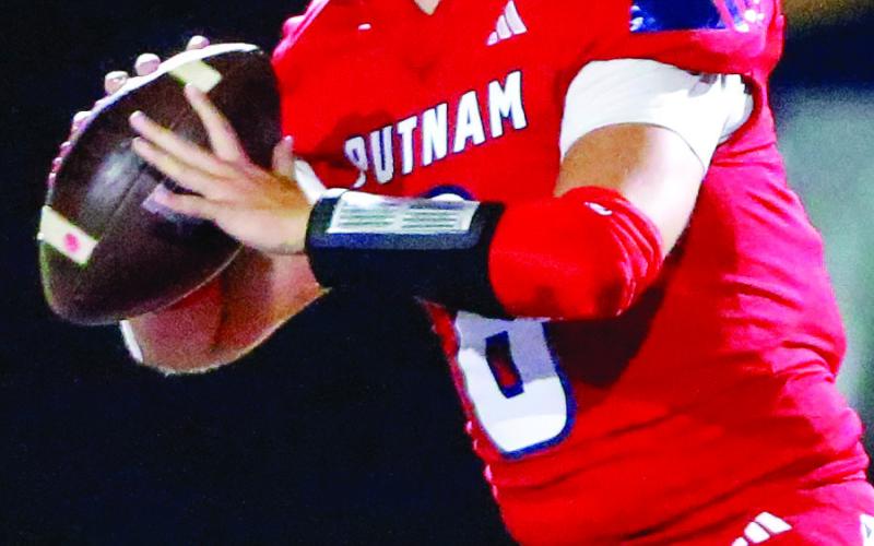 Putnam County senior Branan Griffin earned the Coaches Award after playing through an ACL injury this past season. LANCE McCURLEY/Staff