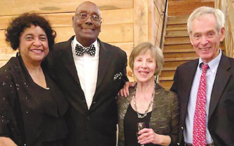 Marie Perriman and Mayor Fred Perriman enter the gala with Kathy and Brian Lehman. CONTRIBUTED