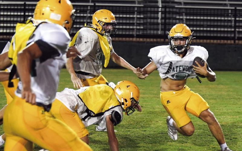 Junior running back Landon Moreno (right) is expected to be a major contributor to Gatewood’s offense this season. IAN TOCHER/Staff