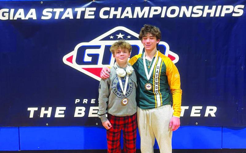 Luca Ciaccio (left) and Hunter Pierce (right) both placed for Gatewood at last week’s GIAA state tradtionals meet. CONTRIBUTED