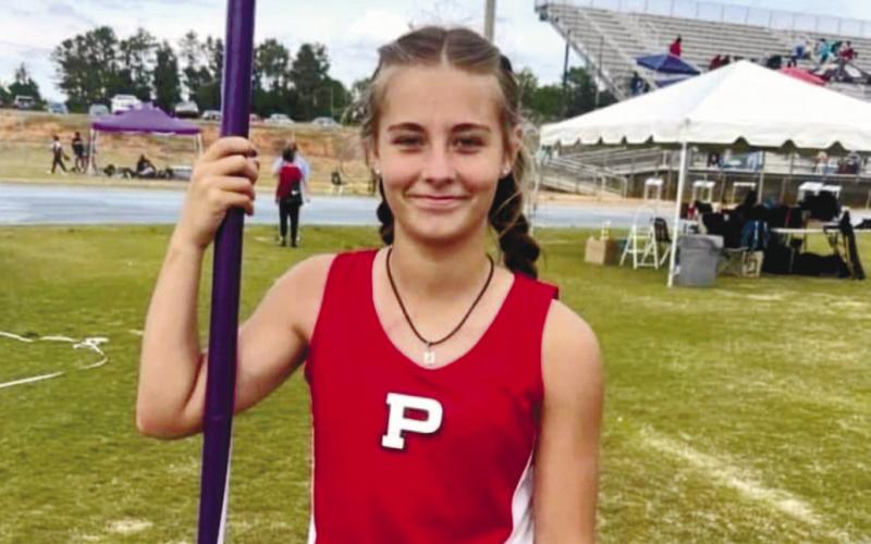 Amber Winslette, first girls’ region pole vault champion in PCHS history. ARELLA CASH/Staff