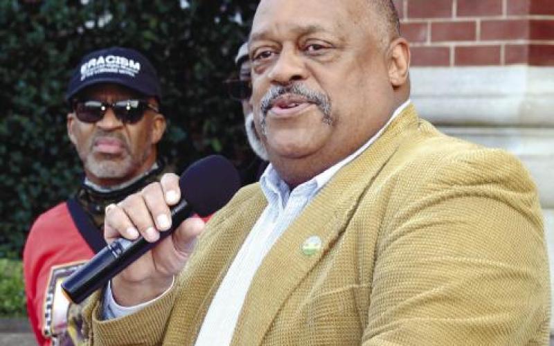 Current Eatonton Mayor John Reid speaks to the public at an event earlier this year. FILE PHOTO