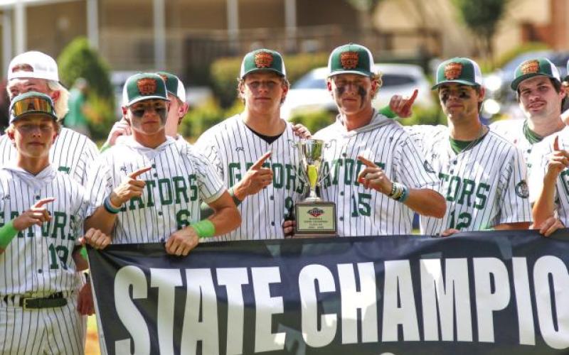The Gatewood Gators won their second-consecutive GIAA state championship Monday after a thrilling three-game series that ended with a 6-0 shutout victory over Edmund Burke Academy (EBA) at Tattnall Square Academy in Macon.