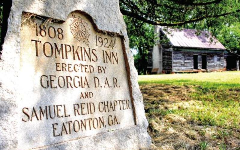 The Tompkins Inn, once a major way station approximately halfway between Milledgeville and Athens, represented the oldest structure on Saturday’s Eatonton Expedition, presented by the Georgia Trust for Historic Preservation. (IAN TOCHER/Staff)