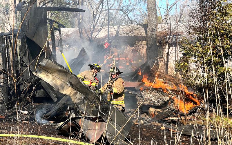 The house caught fire on Wednesday morning. IAN TOCHER/Staff
