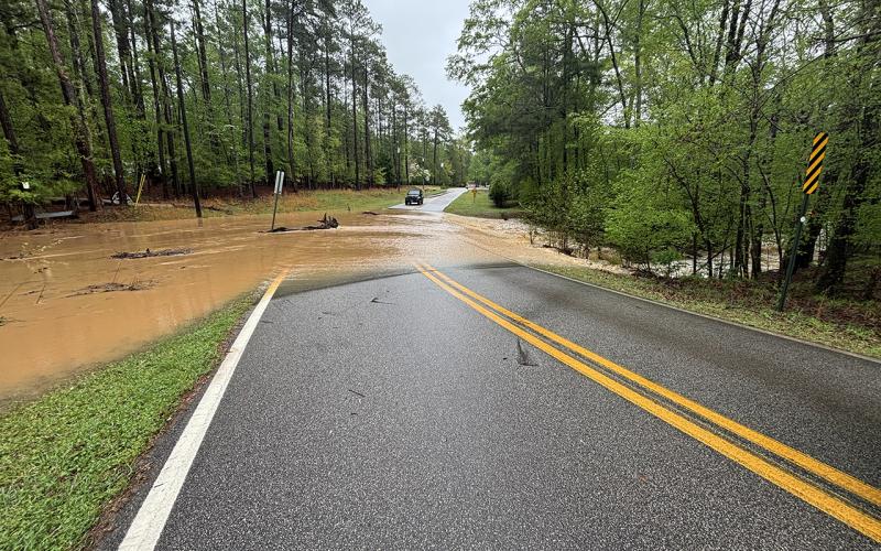 The 500 block of Rockville Springs Road is currently impassible until road crews can check the conditions of the culvert.  CONTRIBUTED