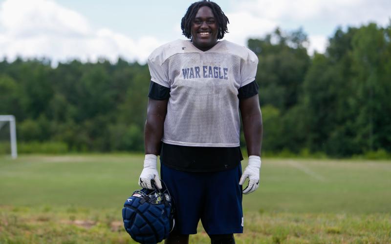 Putnam County senior Johnny Bishop will anchor the offensive line this season. LANCE MCCURLEY/Staff