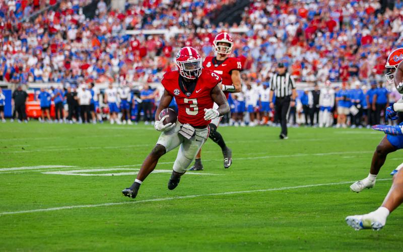 including sophomore Nate Frazier (3). COURTESY OF UGA ATHLETICS