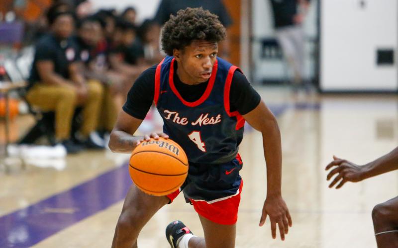 Jaylen Nelson finished with 21 points, five rebounds, six assists, and seven steals for the War Eagles in last week’s win over the Caliphs. LANCE MCCURLEY/Staff