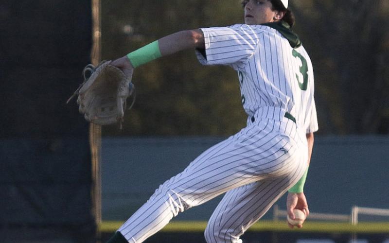 Gatewood sophomore Ben Pearson pitched five innings against region rival Brentwood and allowed just two hits and three runs while striking out six Eagles in a 10-3 win for the Gators. TREY NORRIS/Staff