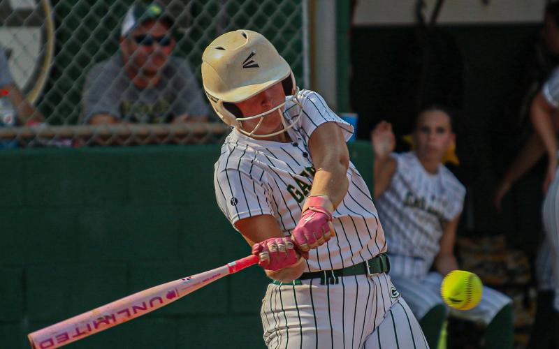 Lily Arthur takes a swing at the plate for Gatewood as the Gators continue their strong start to the season. Arthur has helped lead the way both at the plate and in the circle during Gatewood’s three-game winning streak. TREY NORRIS/Staff