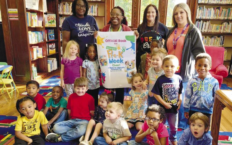 Ms. Andrews, Mrs. Archer and Mrs. Dixie brought their class to visit the Eatonton-Putnam County Library and want to thank library manager Abrielle Boatfield and her staff for their hospitality. CONTRIBUTED