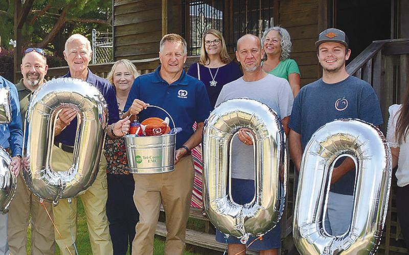 Employees of Tri-County EMC affiliate Tri-CoGo celebrated July 19, following the 5,000th installation of high-speed broadband service for the company’s customers. CONTRIBUTED
