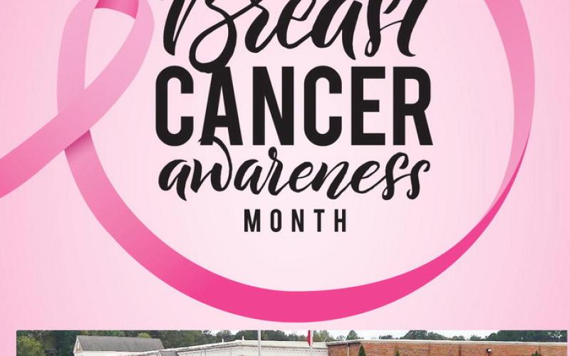 Led by Putnam County Manager Paul Van Haute (far right), approximately 30 attendees to a Breast Cancer Awareness event Oct. 6, went on a reflective walk around the surrounding facilities at the county administration building.