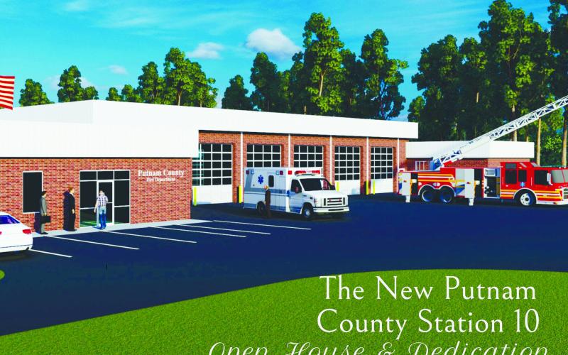 An artist’s rendering shows the expected final construction for Putnam County’s new Station 10, where an open house will be held Monday. PUTNAM COUNTY’S FACEBOOK PAGE