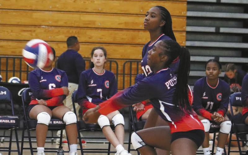 The Putnam County Junior Varsity volleyball team is showing improvement, despite dropping early games against Jones County, its coaches said.