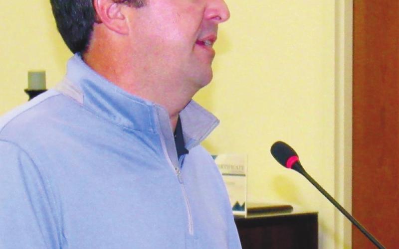 Matt Poyner, executive director of the Putnam Development Authority, updated the Eatonton City Council on April 5 about the direction of the PDA. MARK ENGEL/Staff