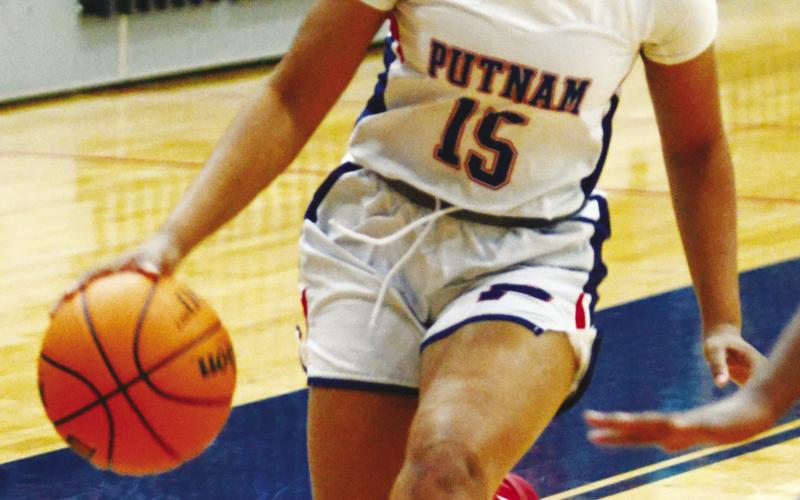 Putnam County junior Melody Richard netted 11 points against Jasper County. IAN TOCHER/Staff
