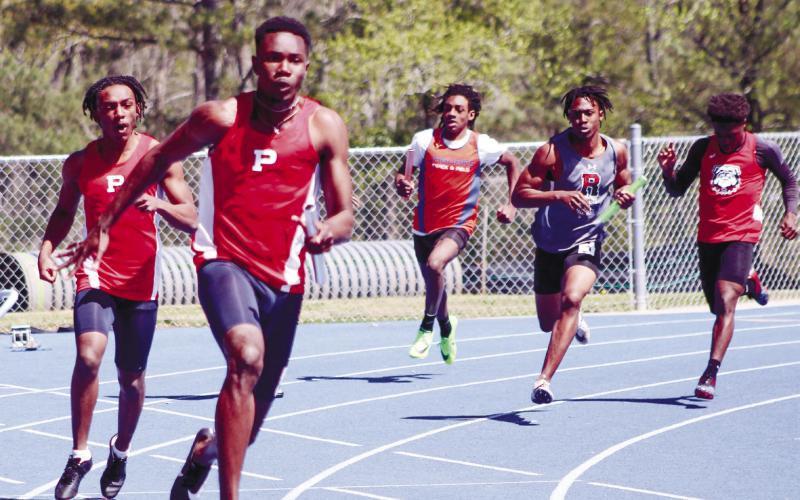 The Putnam County boys 4x100-meter relay team took first. ARELLA CASH/Staff
