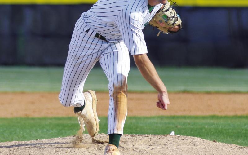 Gatewood senior John Wallace Thompson delivers a pitch from the mound. TREY NORRIS/Staff