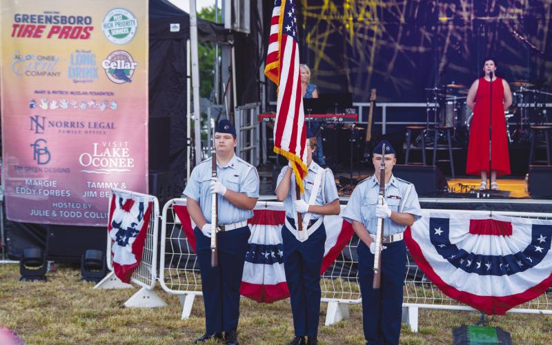 The afternoon began with the presentation of colors shortly before the music started for the annual Oconee Performing Arts Society (OPAS) Memorial Day Weekend Concert.